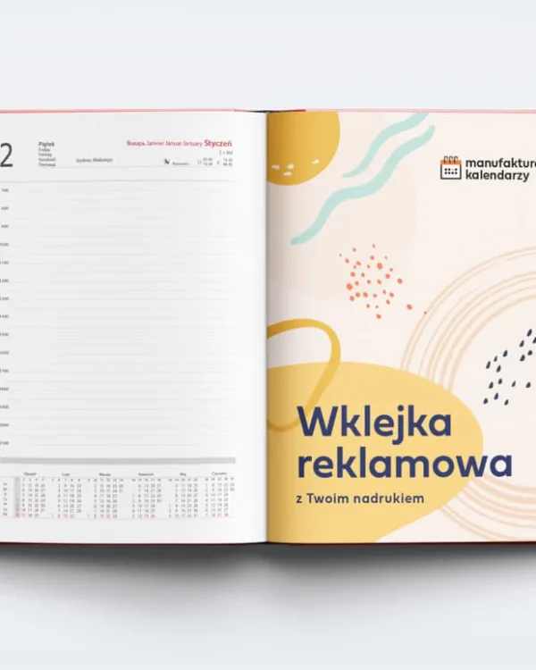 Projekt wklejki reklamowej do kalendarza
