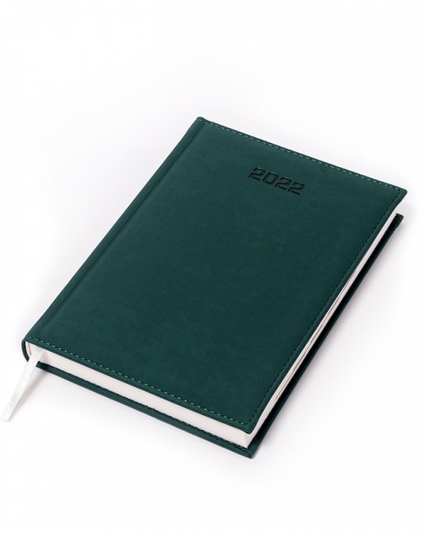 Kalendarz książkowy Velur z logo zielony ciemny A5 A6 B5 A4