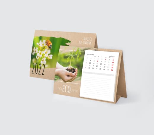 Kalendarz biurkowy ekologiczny papier kraft