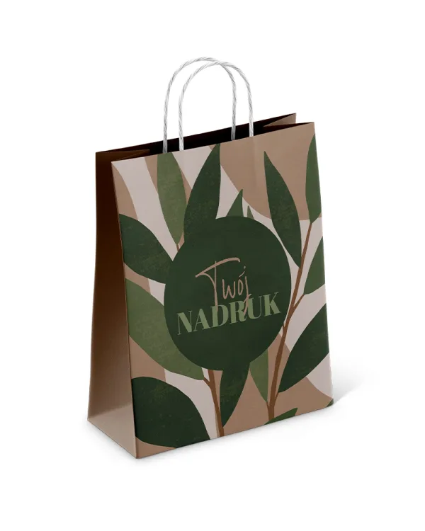 Torba papierowa  firmowa z indywidualnym nadrukiem  A4