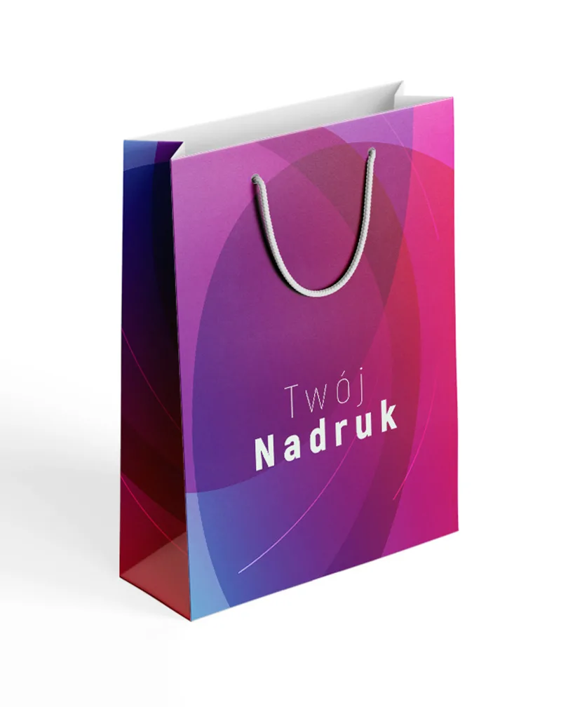 Torba papierowa firmowa z indywidualnym nadrukiem Premium A4