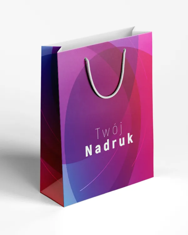 Torba papierowa firmowa  z indywidualnym nadrukiem  Premium A4