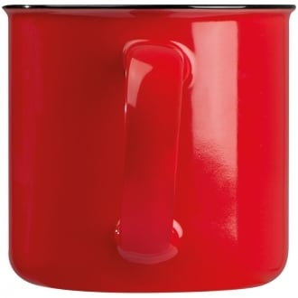 Kubek ceramiczny Retro czerwony 3