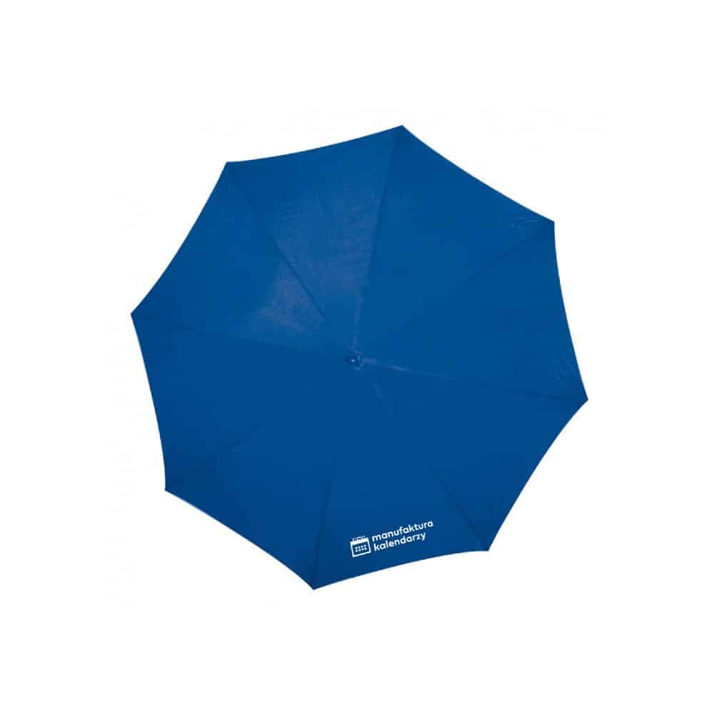 niebieski parasol z logo