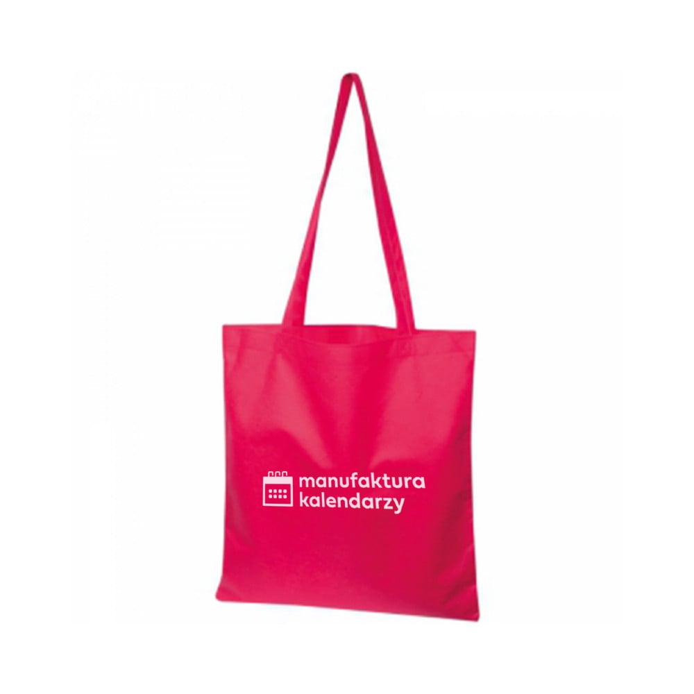 różowa torba na zakupy z logo manufaktura kalendarzy