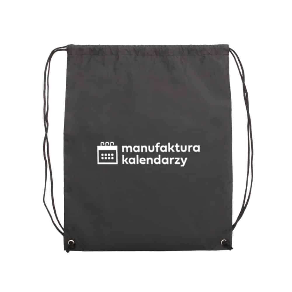 czarny worko-plecak standard z logo firmy