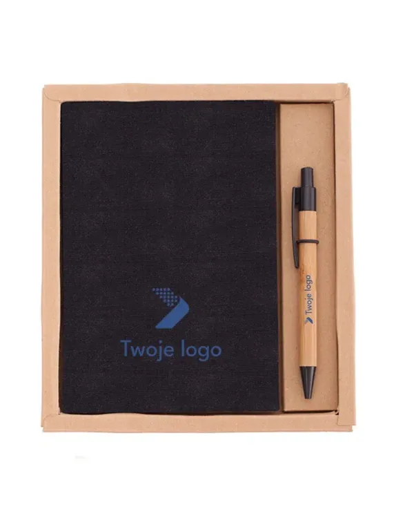 Zestaw notes z długopisem William z firmowym logo