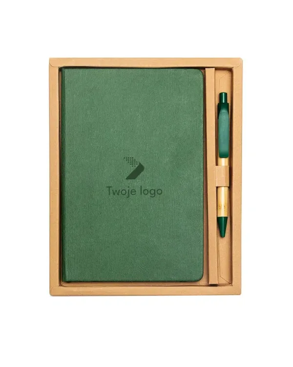 Zestaw upominkowy notes z długopisem Robert z firmowym logo