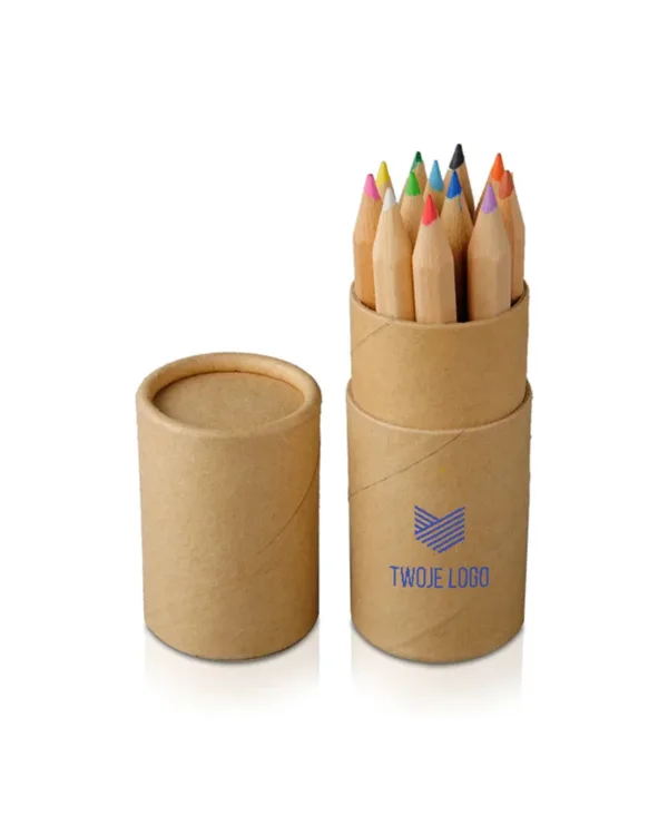 Zestaw kredek w tubie z logo