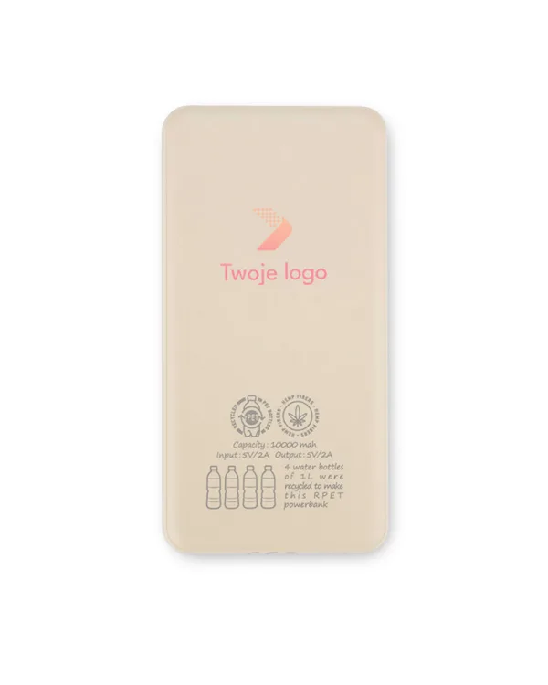 Powerbank rPET REPPO z firmowym logo